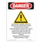 Signmission Safety Sign, OSHA Danger, 10" Height, This Remote Control, Portrait OS-DS-D-710-V-1778 - alternate 1